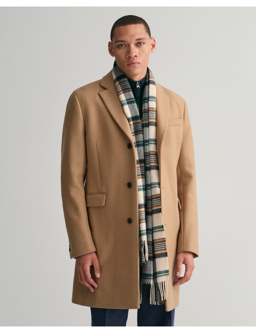 Sobretudo clássico em lã Bege