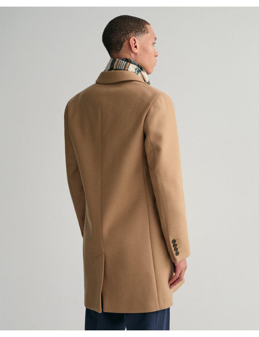 Sobretudo clássico em lã Bege