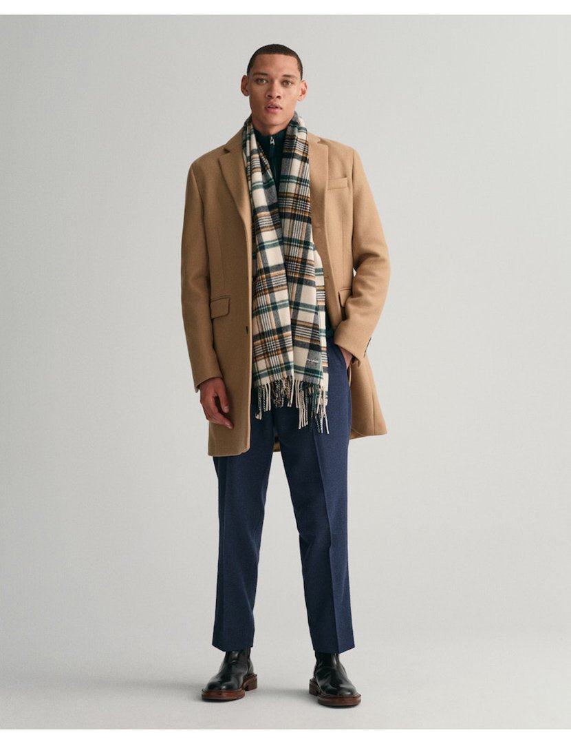 Sobretudo clássico em lã Bege