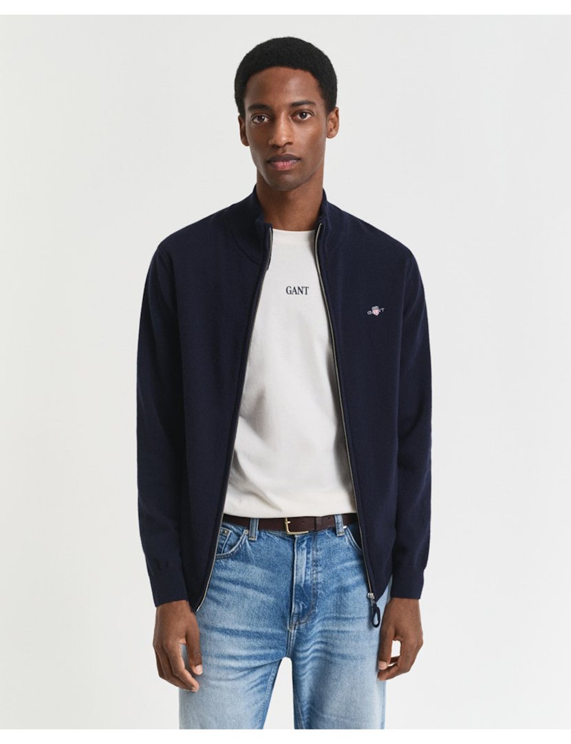 Blue Zip Cardigan