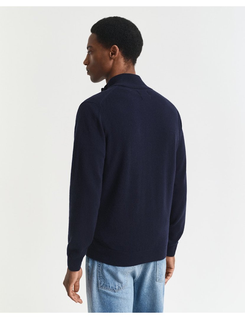 Cardigan com fecho Azul