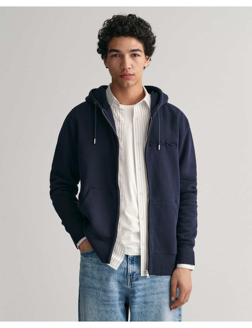 Sweatshirt com fecho Azul