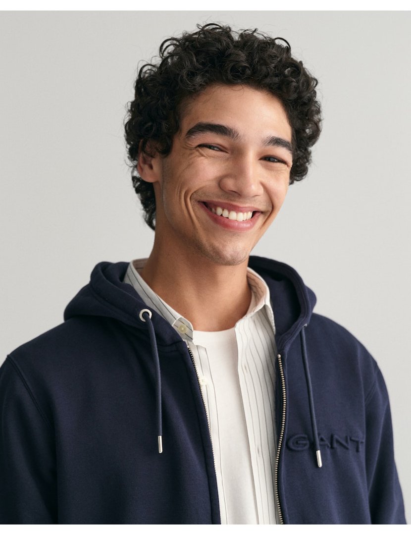 Sweatshirt com fecho Azul