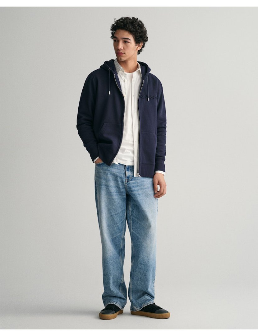 Sweatshirt com fecho Azul