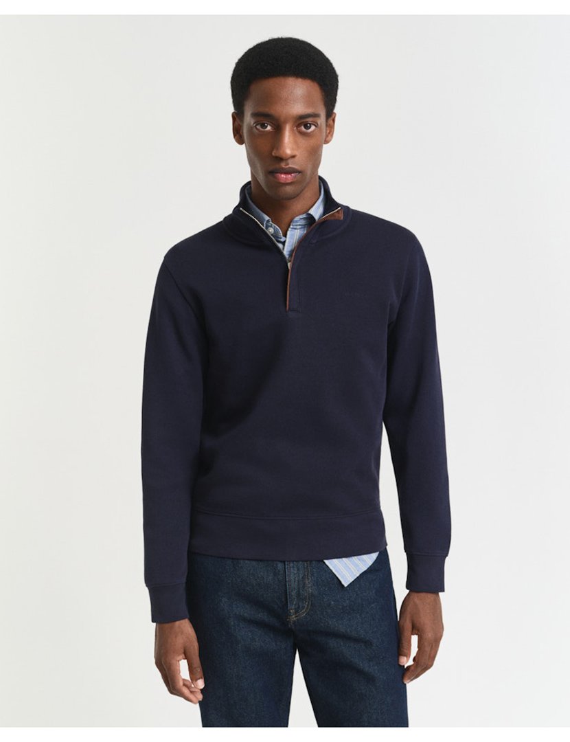 Sweatshirt halp-zip Azul