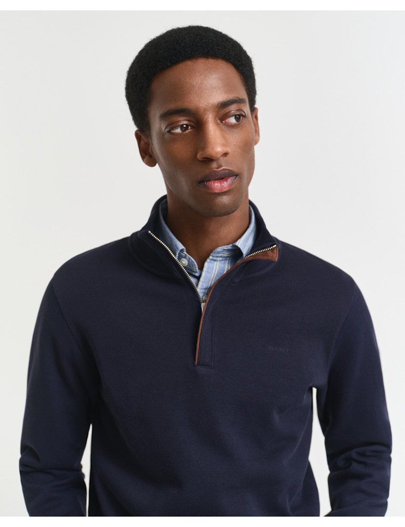 Sweatshirt halp-zip Azul