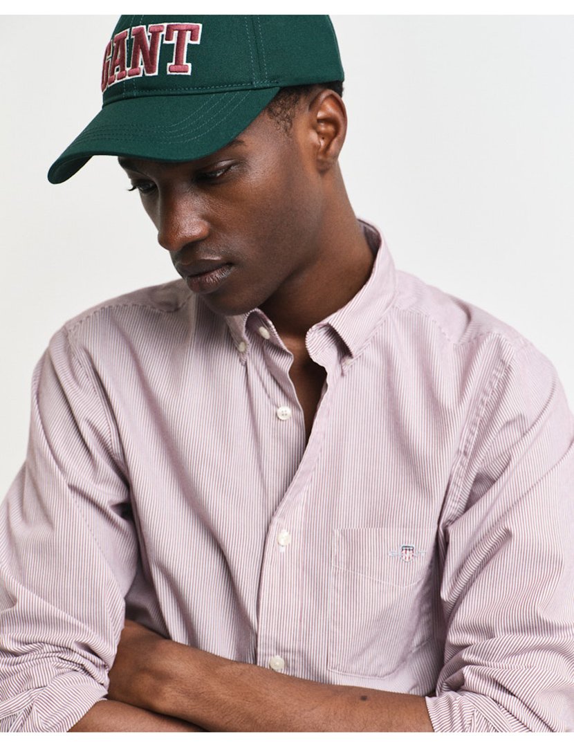 Camisa de manga comprida clássica banker Rosa