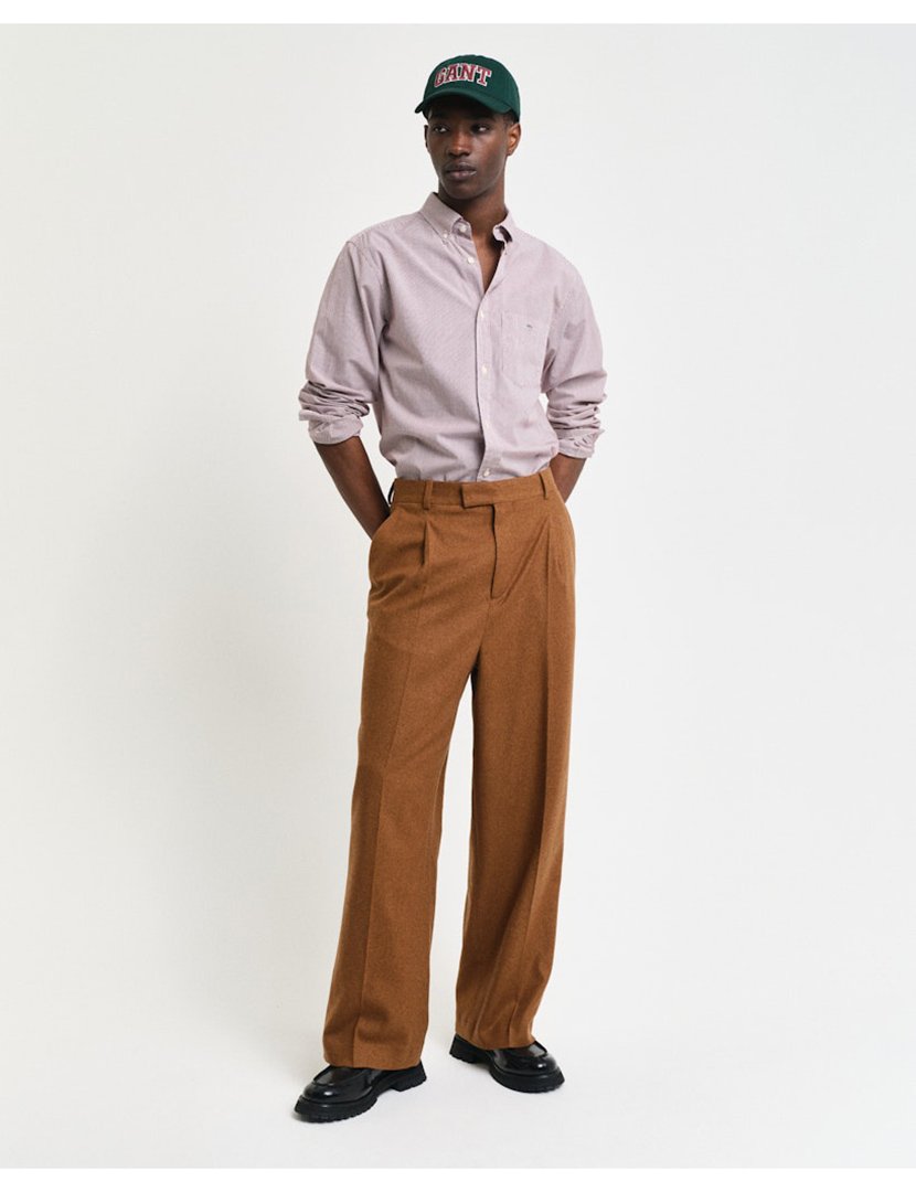 Camisa de manga comprida clássica banker Rosa