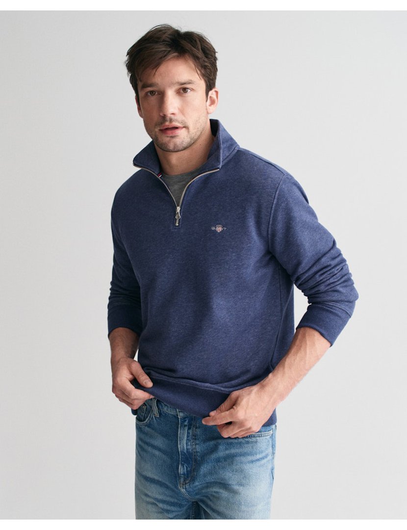 Sweathsirt half zip Azul