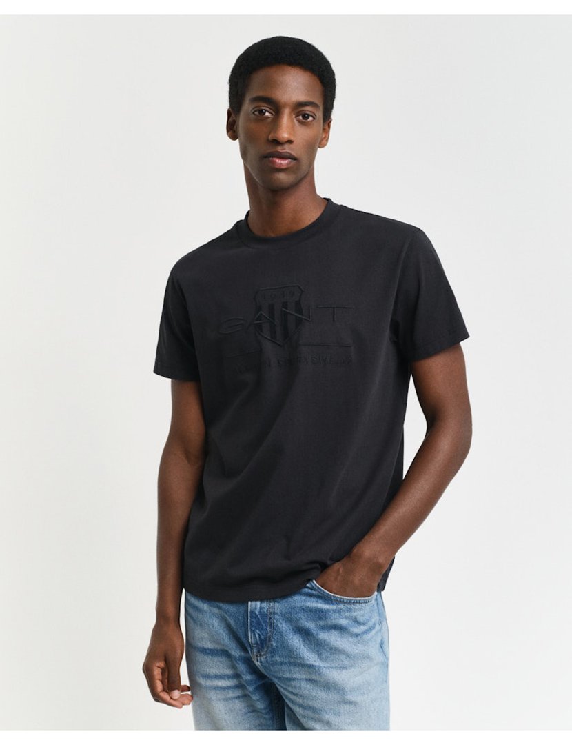 T-shirt Tonal Shield Preto