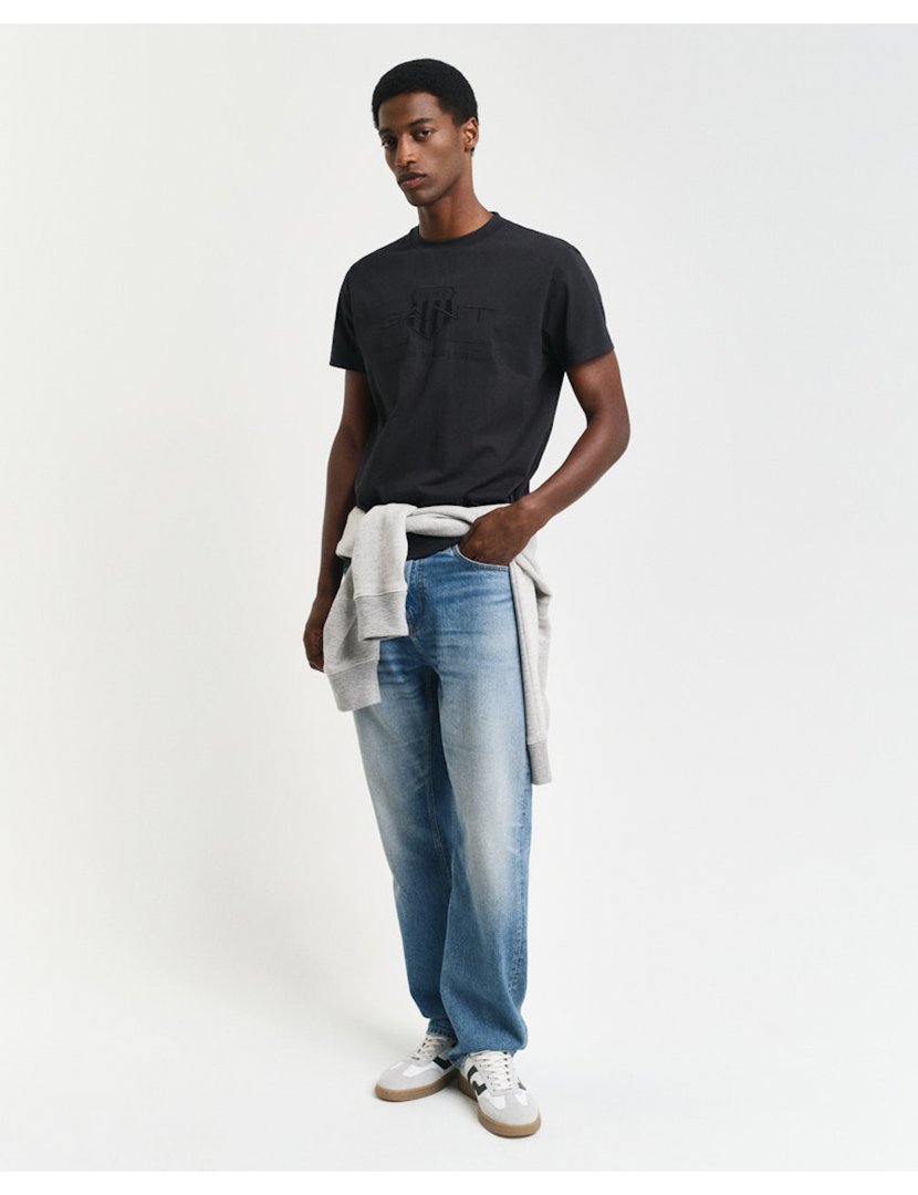 T-shirt Tonal Shield Preto