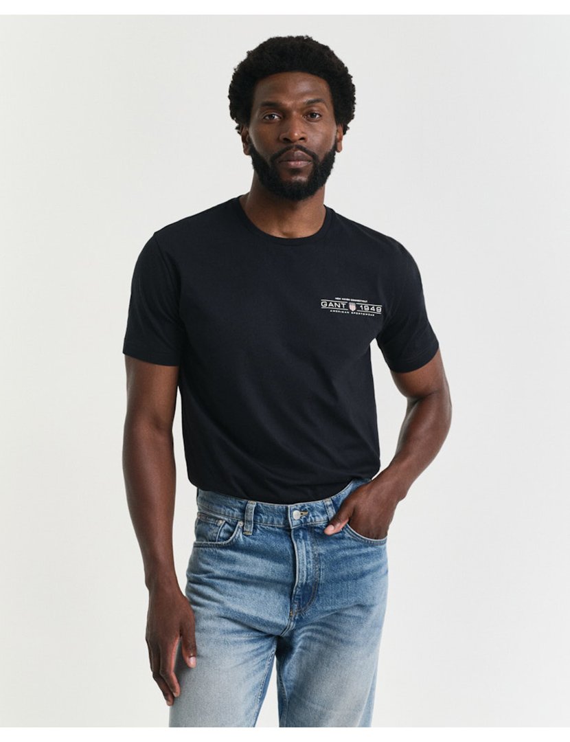 T-shirt Printed Graphics Preto