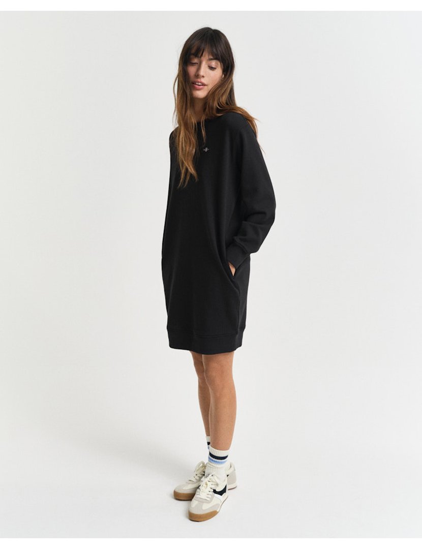 Vestido de malha mini Preto