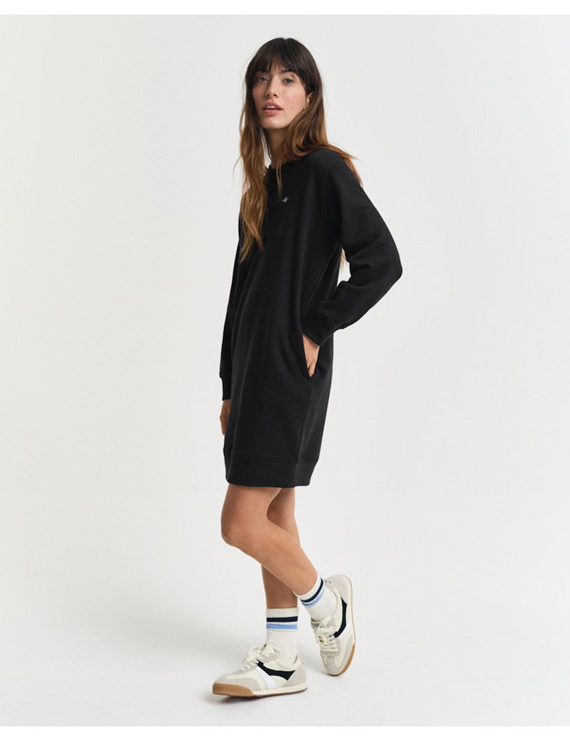 Vestido de malha mini Preto