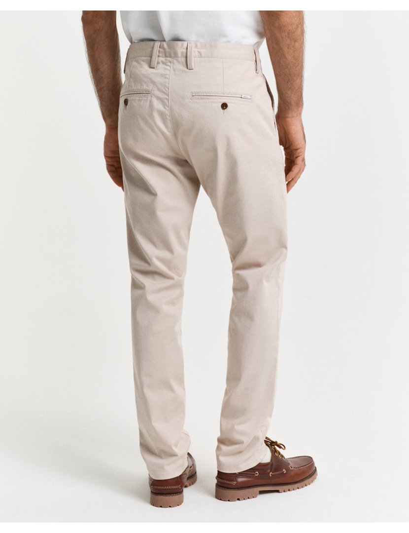 Calças Chino Slim Twill Bege