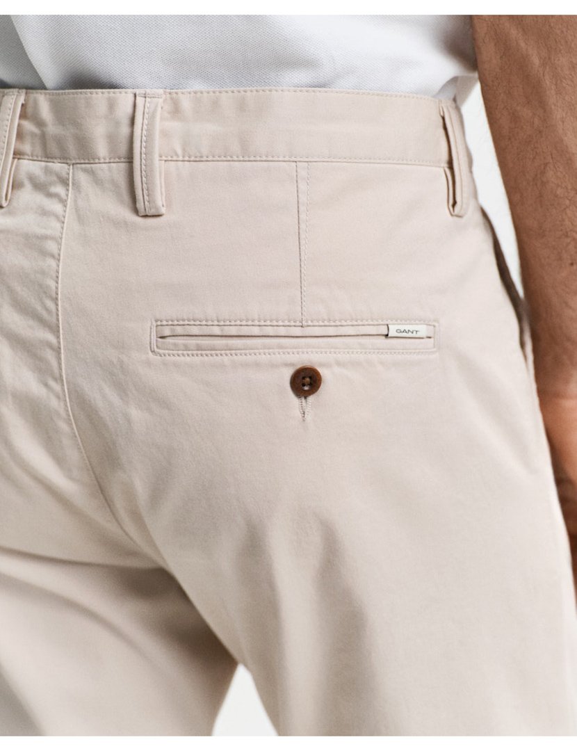 Calças Chino Slim Twill Bege