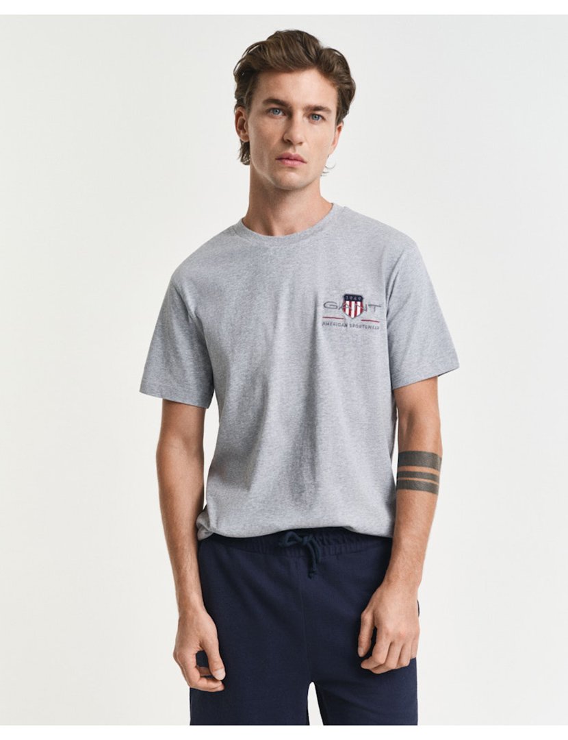 T-shirt Archive Shield Cinzento