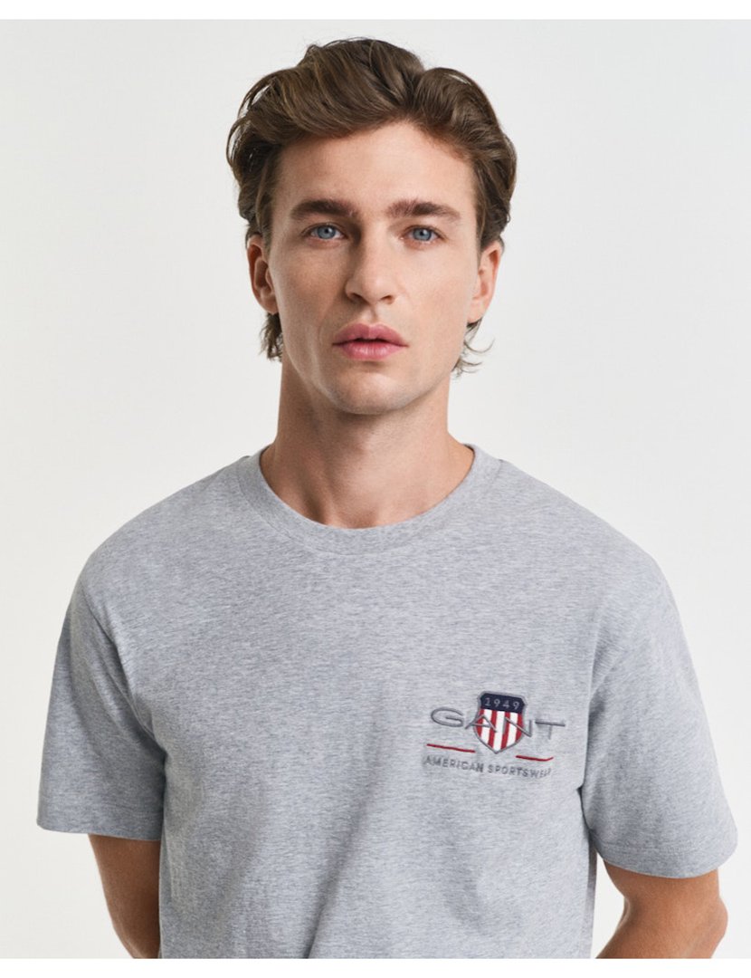 T-shirt Archive Shield Cinzento