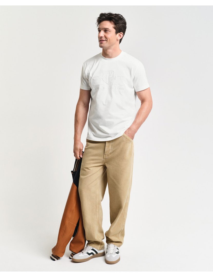 T-shirt Tonal Shield Branco