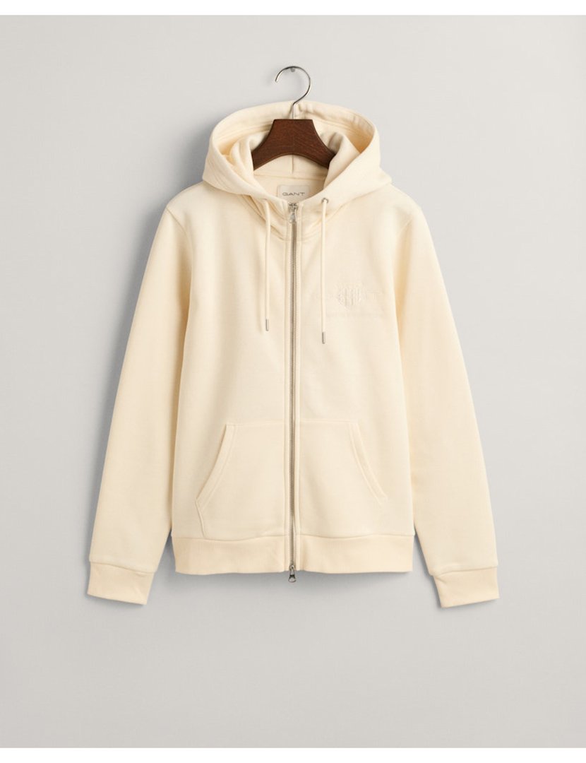 Sweatshirt com fecho Branco