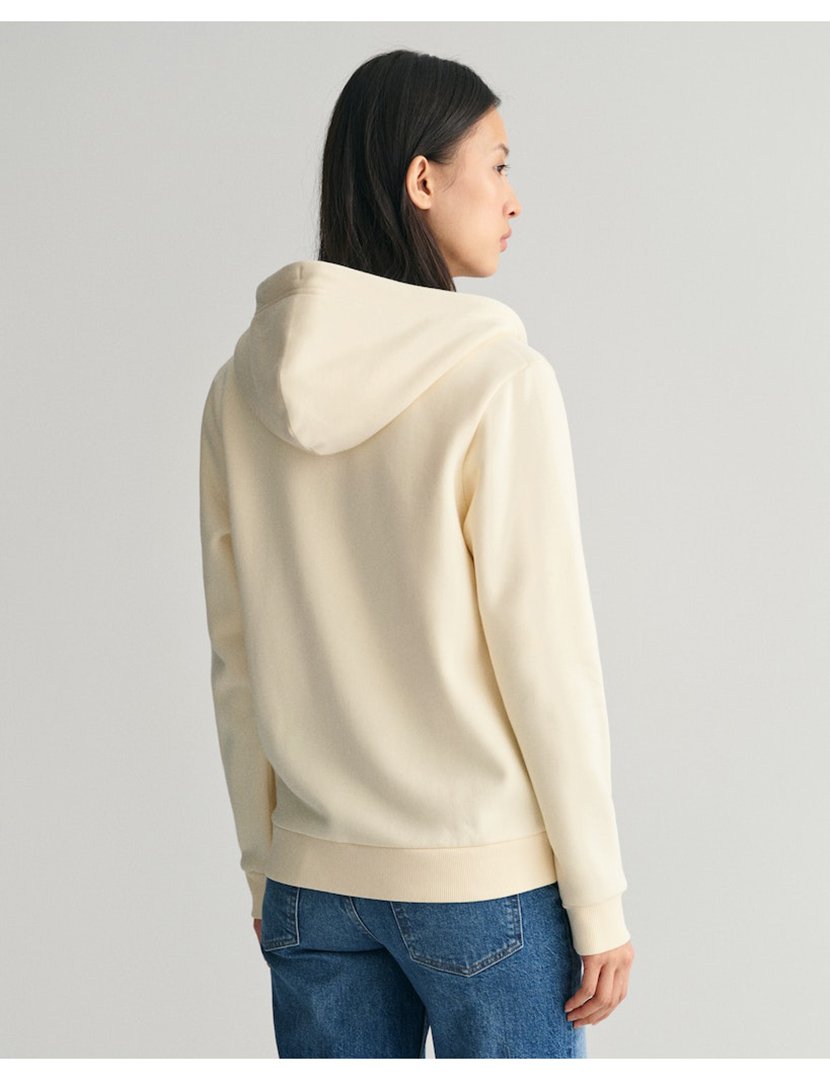 Sweatshirt com fecho Branco