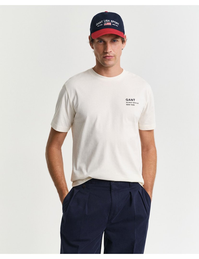 T-shirt Small Graphic Bege