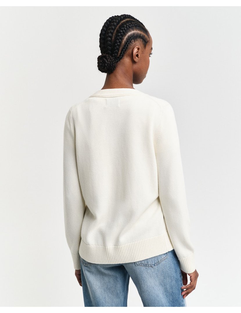 Cardigan de malha com butões Bege