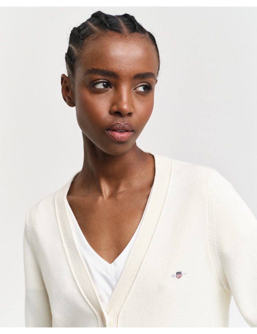 Cardigan de malha com butões Bege