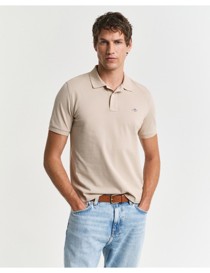 Pólo Clássico Regular Bege