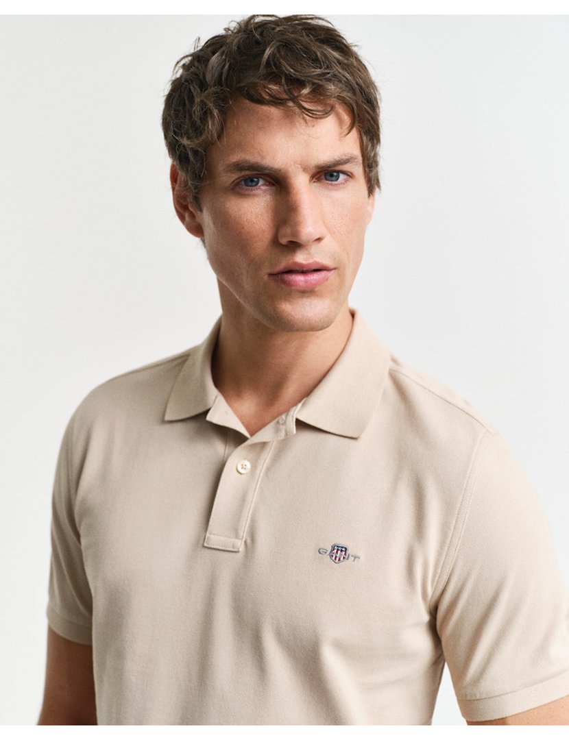 Pólo Clássico Regular Bege