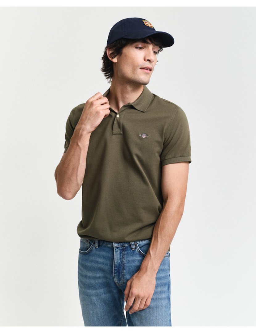 Pólo clássico slim Verde