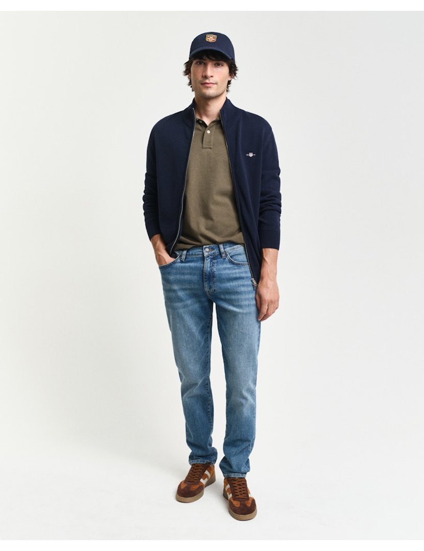 Pólo clássico slim Verde