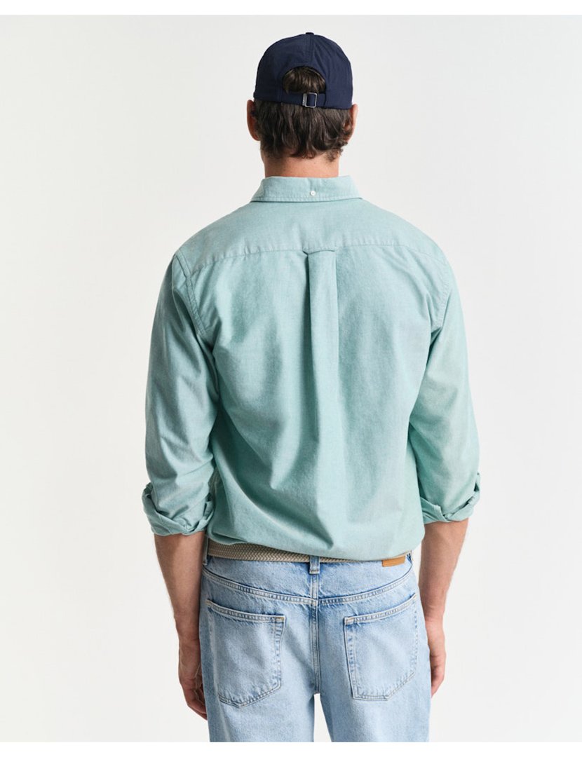 Camisa de manga comprida clássica oxford Amarelo