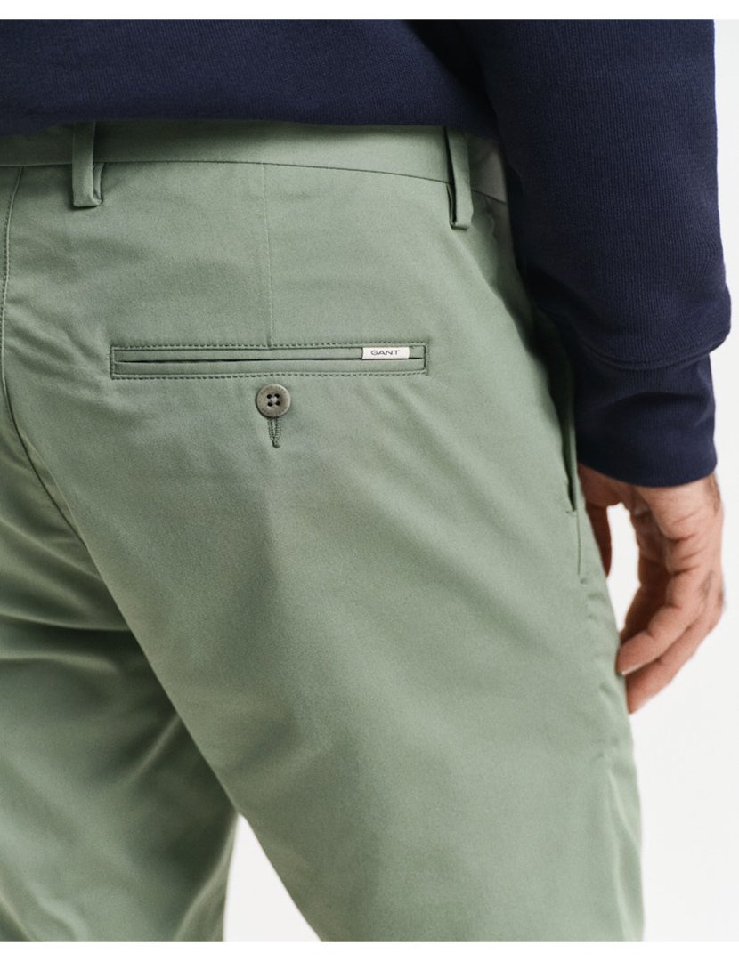 Calções chino slim sports Verde