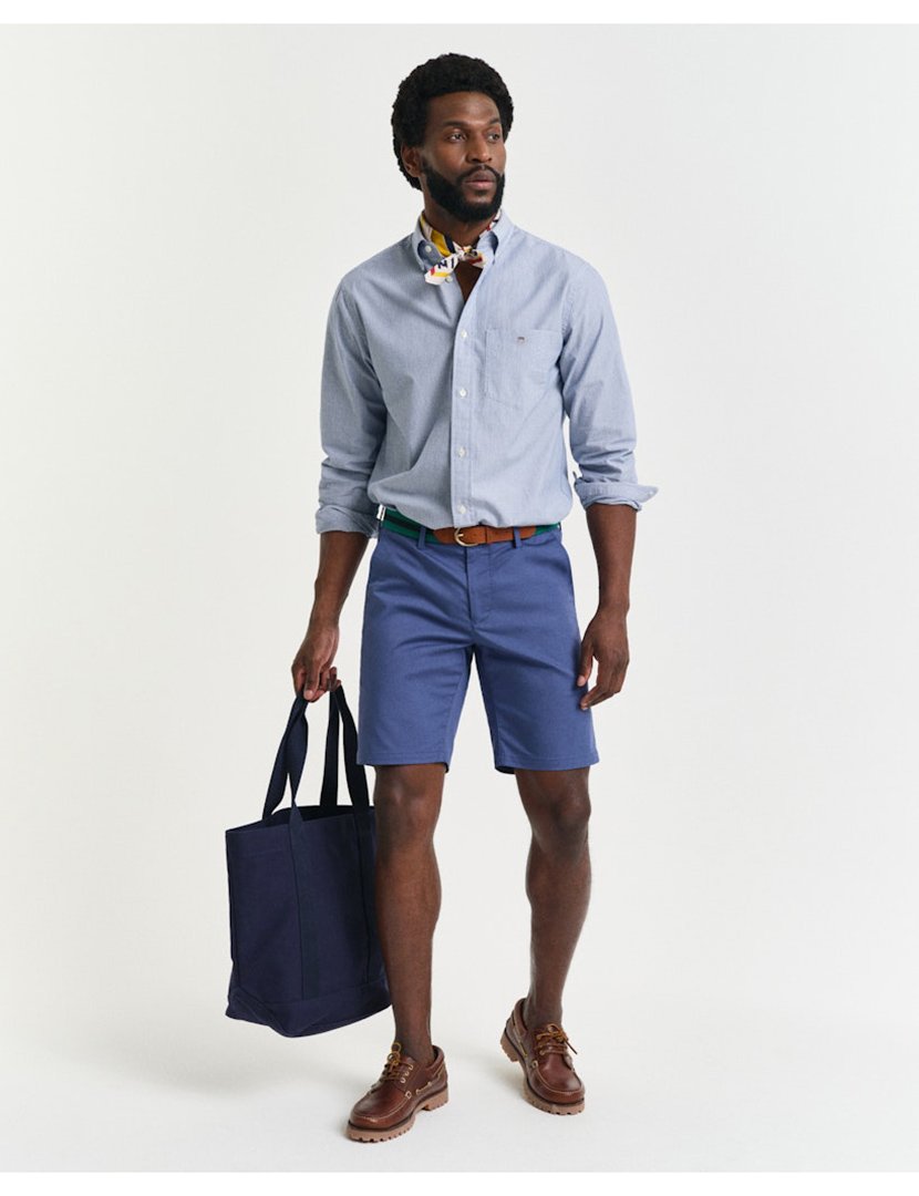 Calções chino slim sports Azul