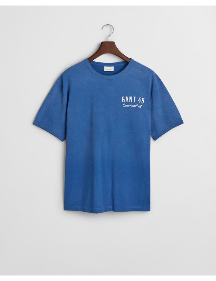 T-shirt washed out Azul