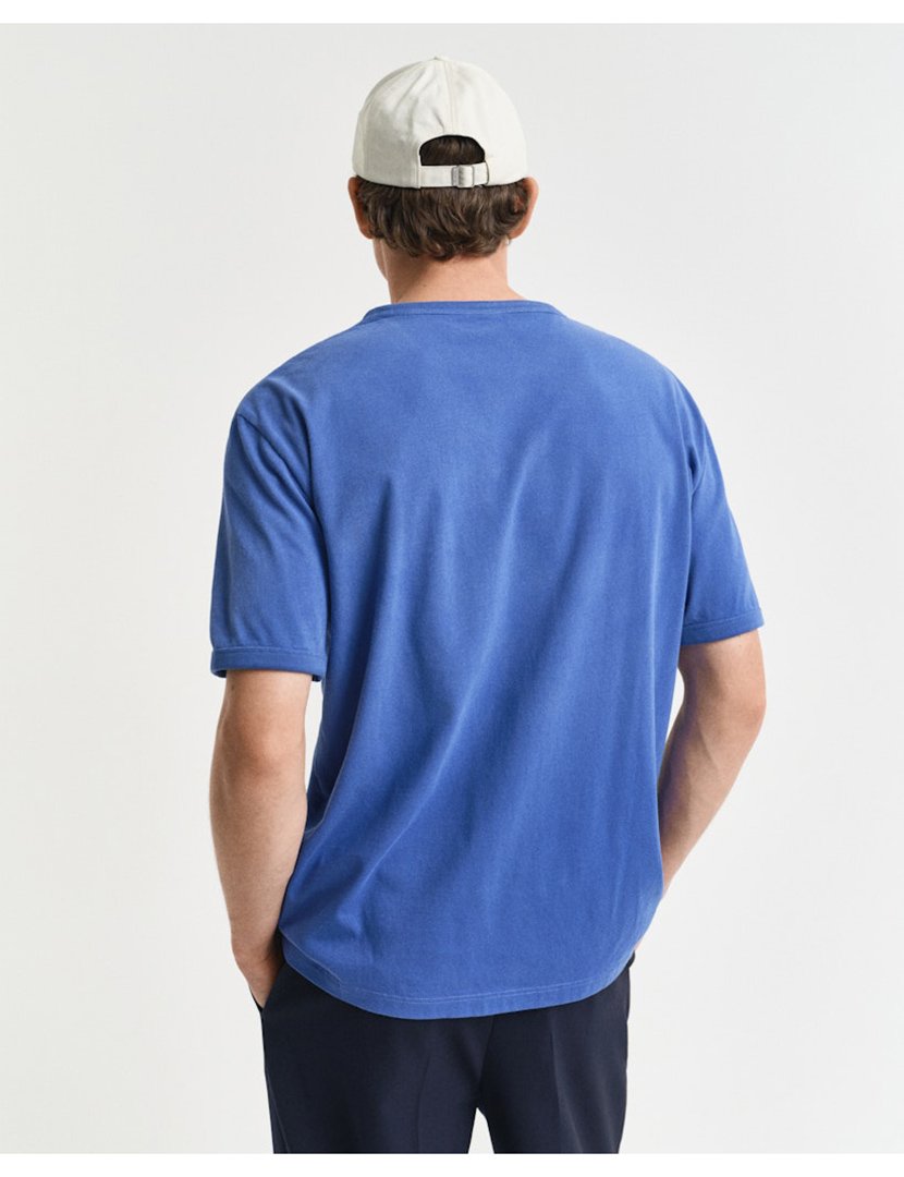 T-shirt washed out Azul