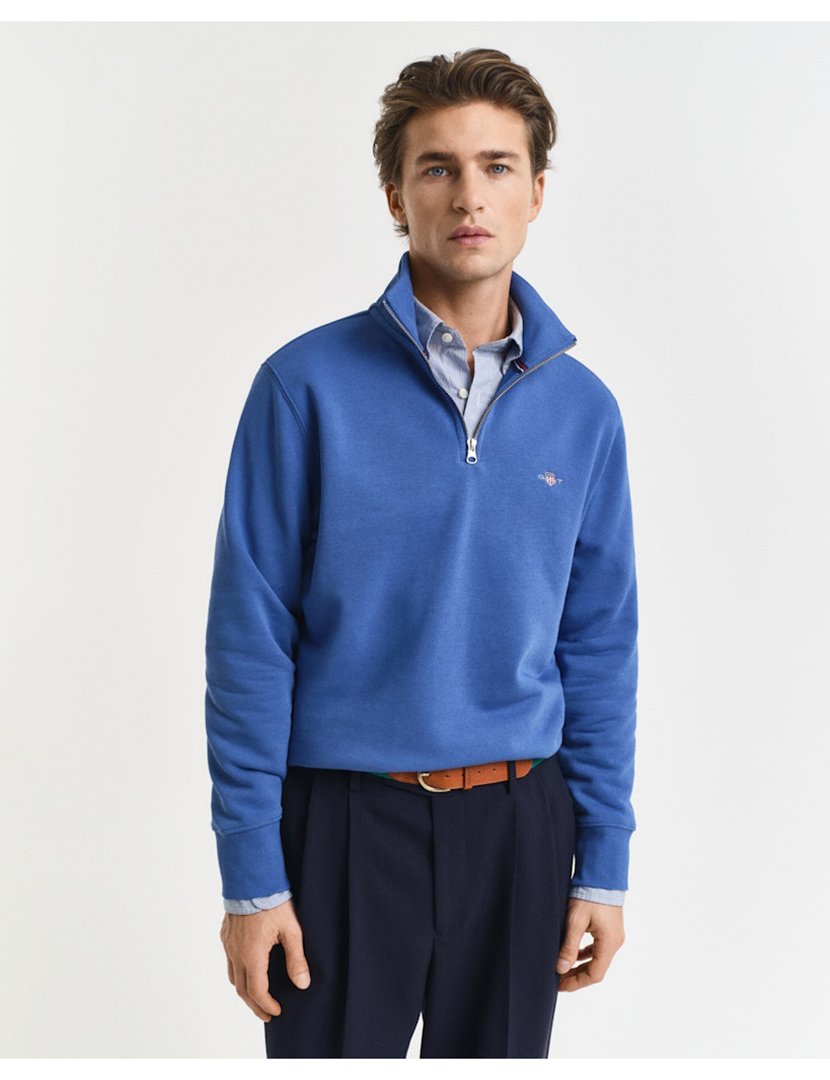 Sweathsirt half zip Azul