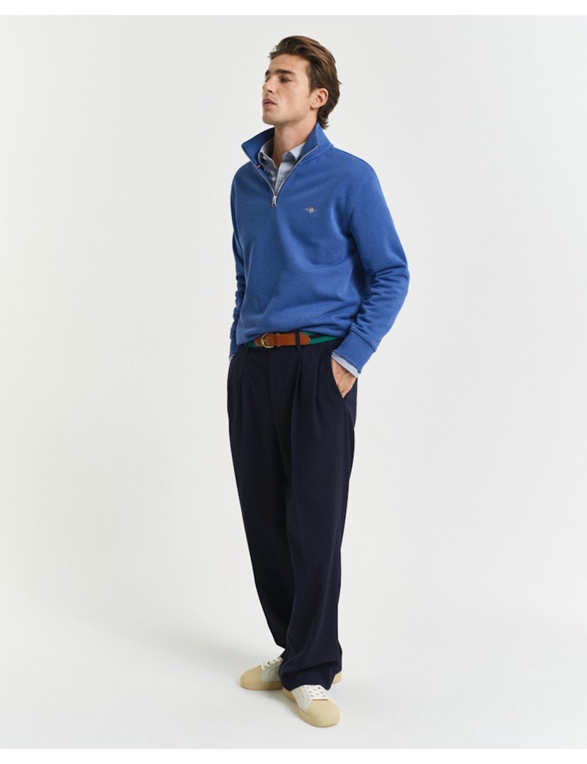 Sweathsirt half zip Azul