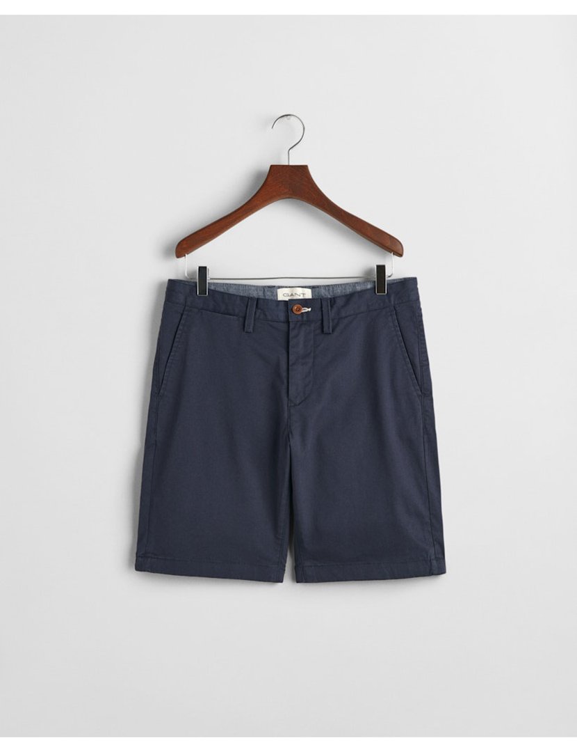 Calções chino slim twill Azul