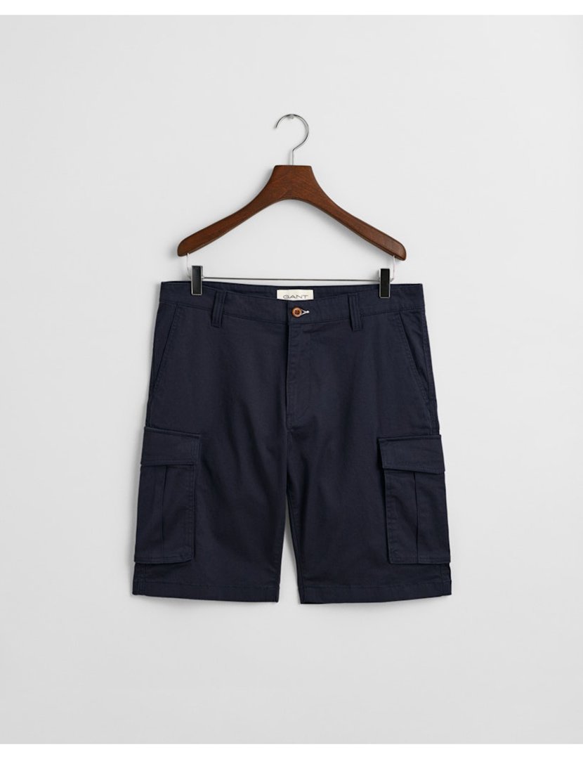Calções cargo relaxed twill Azul
