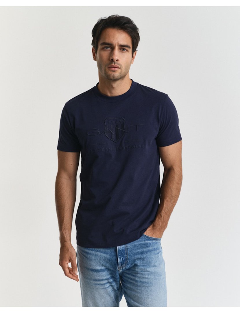 T-shirt Tonal Shield Azul