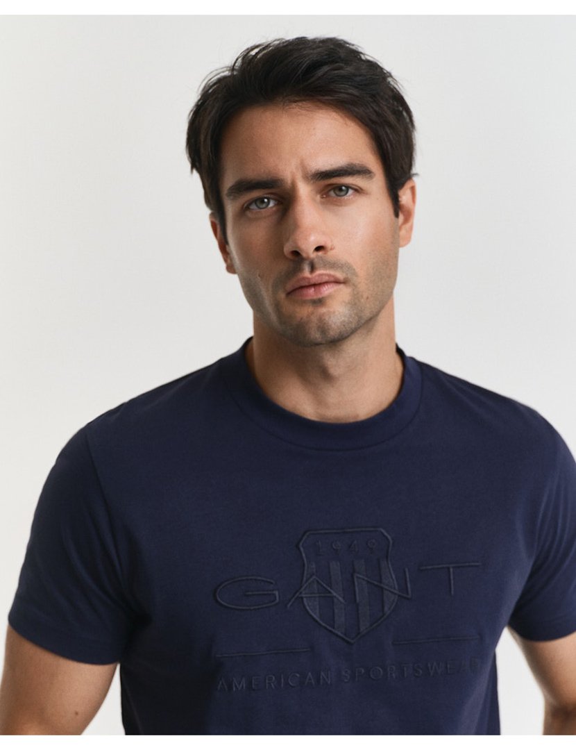 T-shirt Tonal Shield Azul
