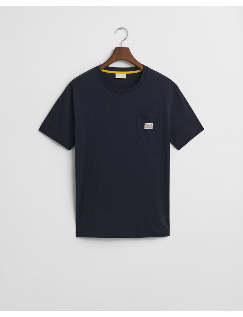 T-shirt com bolso Azul