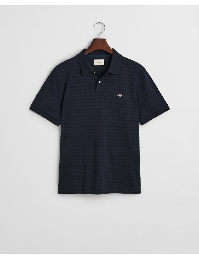 Pólo texture stripe Azul