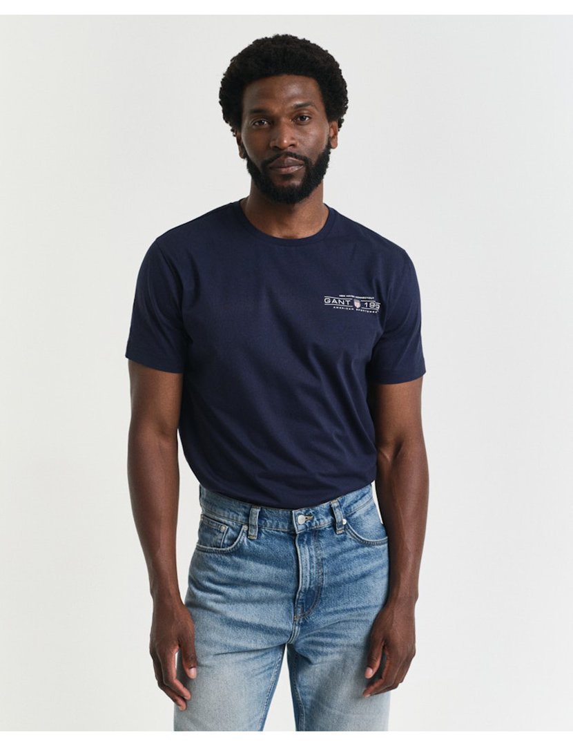 T-shirt Printed Graphics Azul