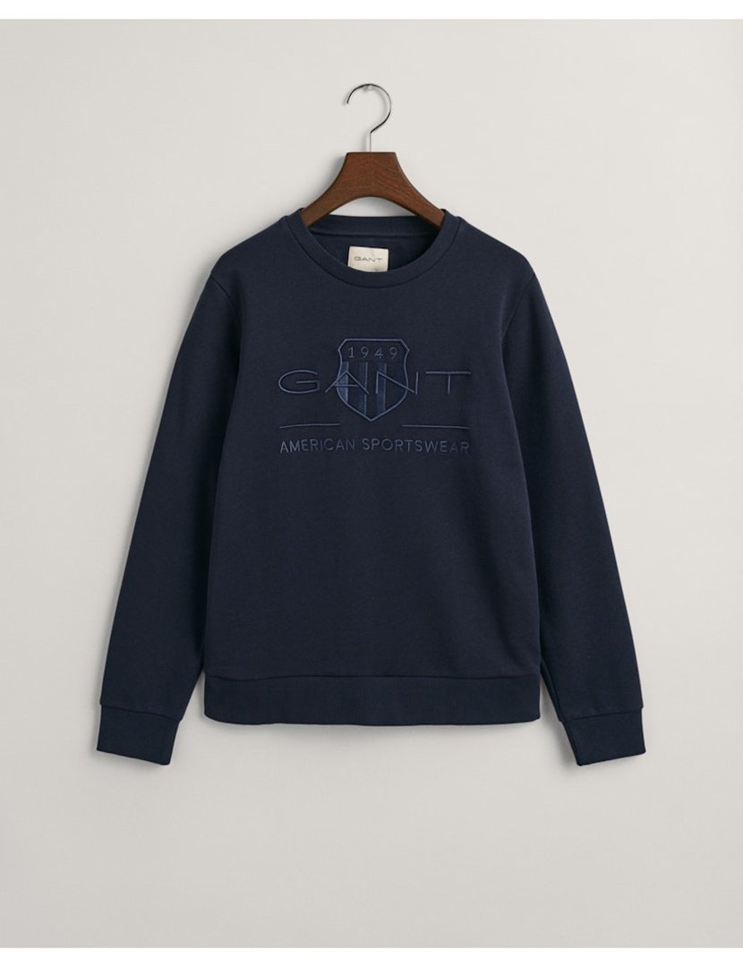 Sweatshirt regular tonal shield Azul