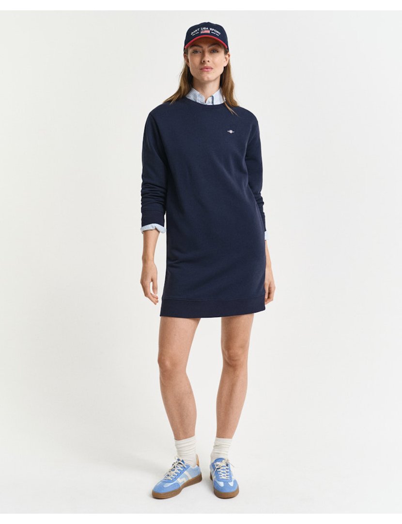 Vestido de malha mini Azul