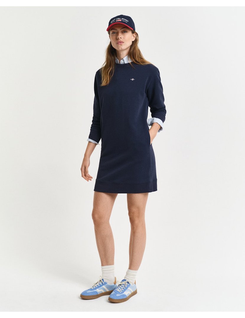 Vestido de malha mini Azul