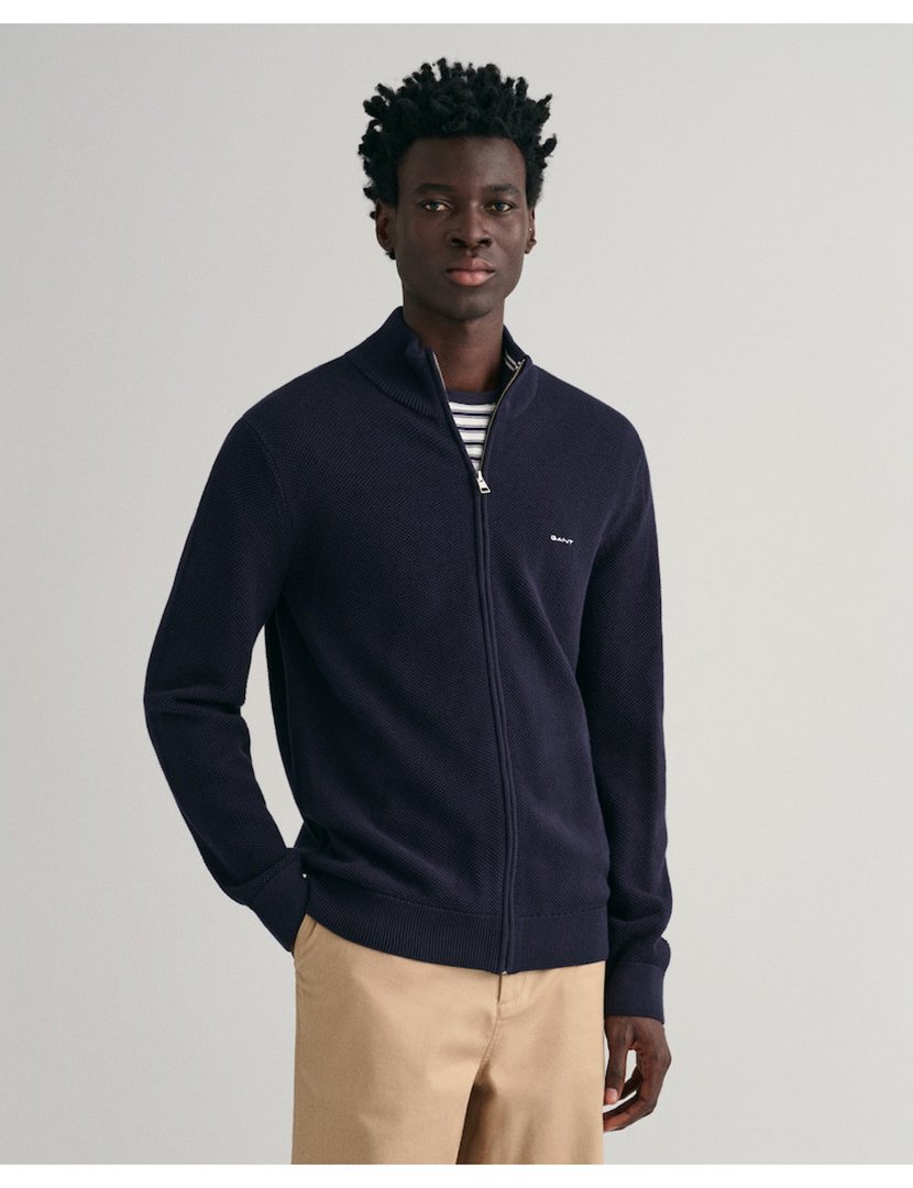 Blue Zip Cardigan
